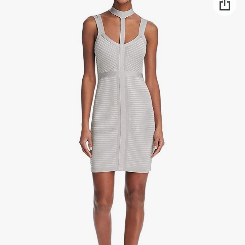 GUESS Women's Sleeveless Tahsa Caged Slash Mini Dress